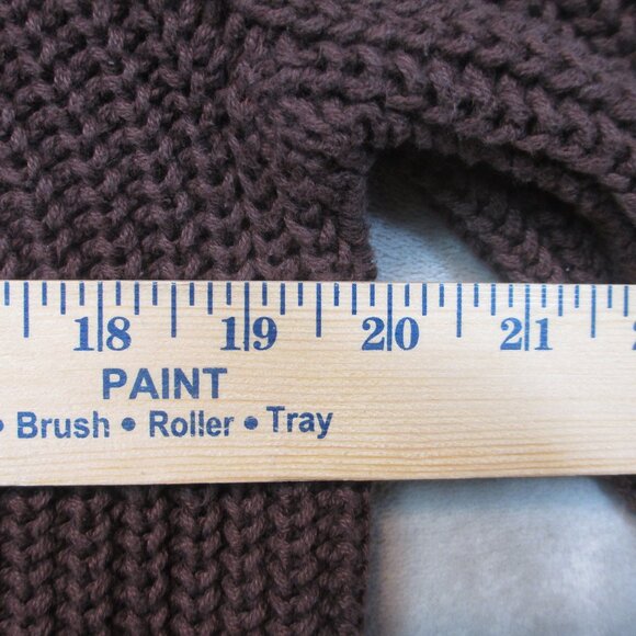 J Crew Sweater Womens Medium Relaxed Rollneck Fisherman Ribbed Chunky Knit Brown - Picture 7 of 8